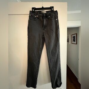 Madewell “The Perfect Vintage Jean” sz 23p washed black denim